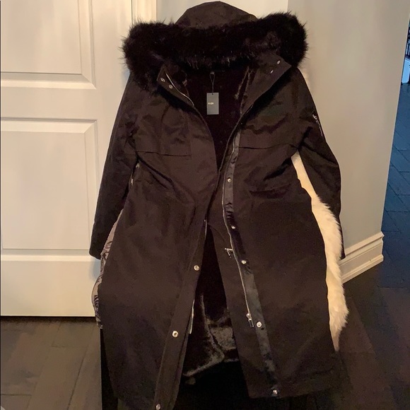Brand New Maje Black Parka - Picture 1 of 3